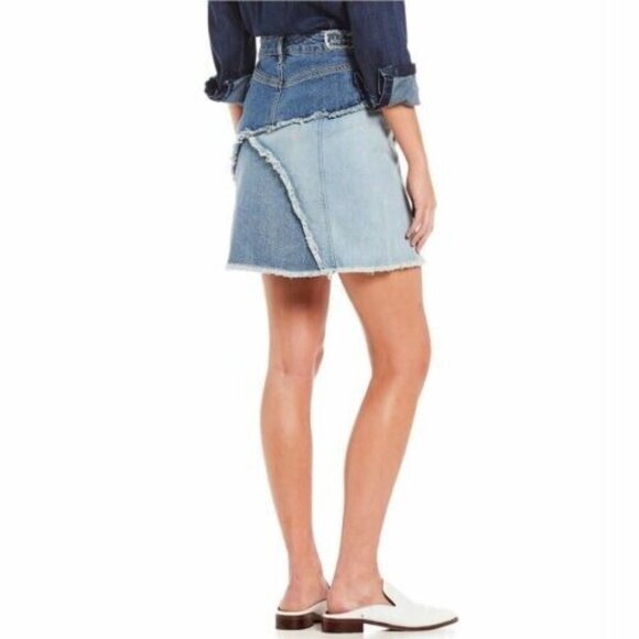 Ella Moss Blue Denim Mini Skirt - Picture 2 of 12